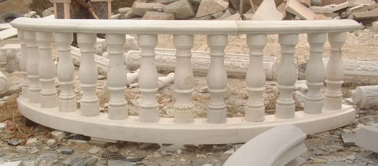 Cheap Stone Baluster Molds White Marble Curving Balustrade - 15000 عقار